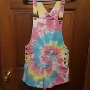Forever 21 Tie Dye Overalls